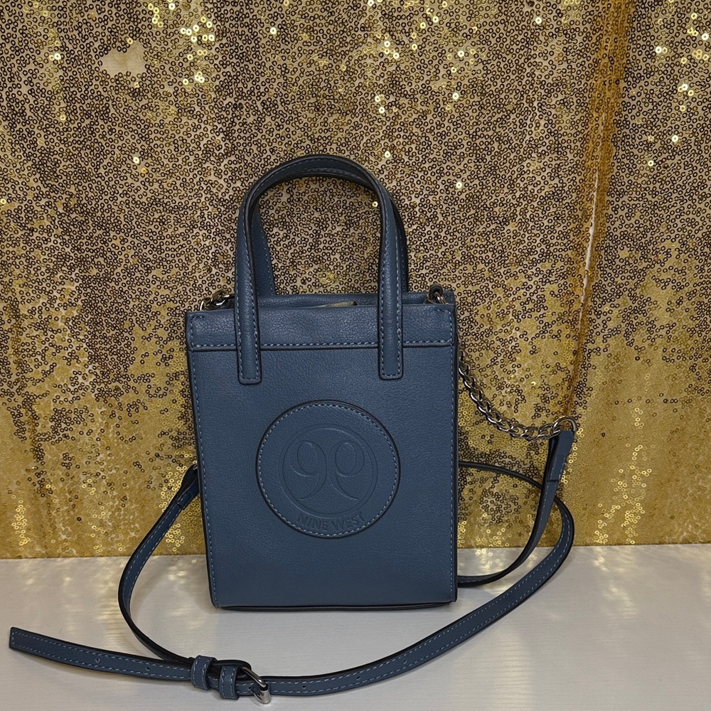 Nine West Clementina blue Crossbody Bag with Chain Detail